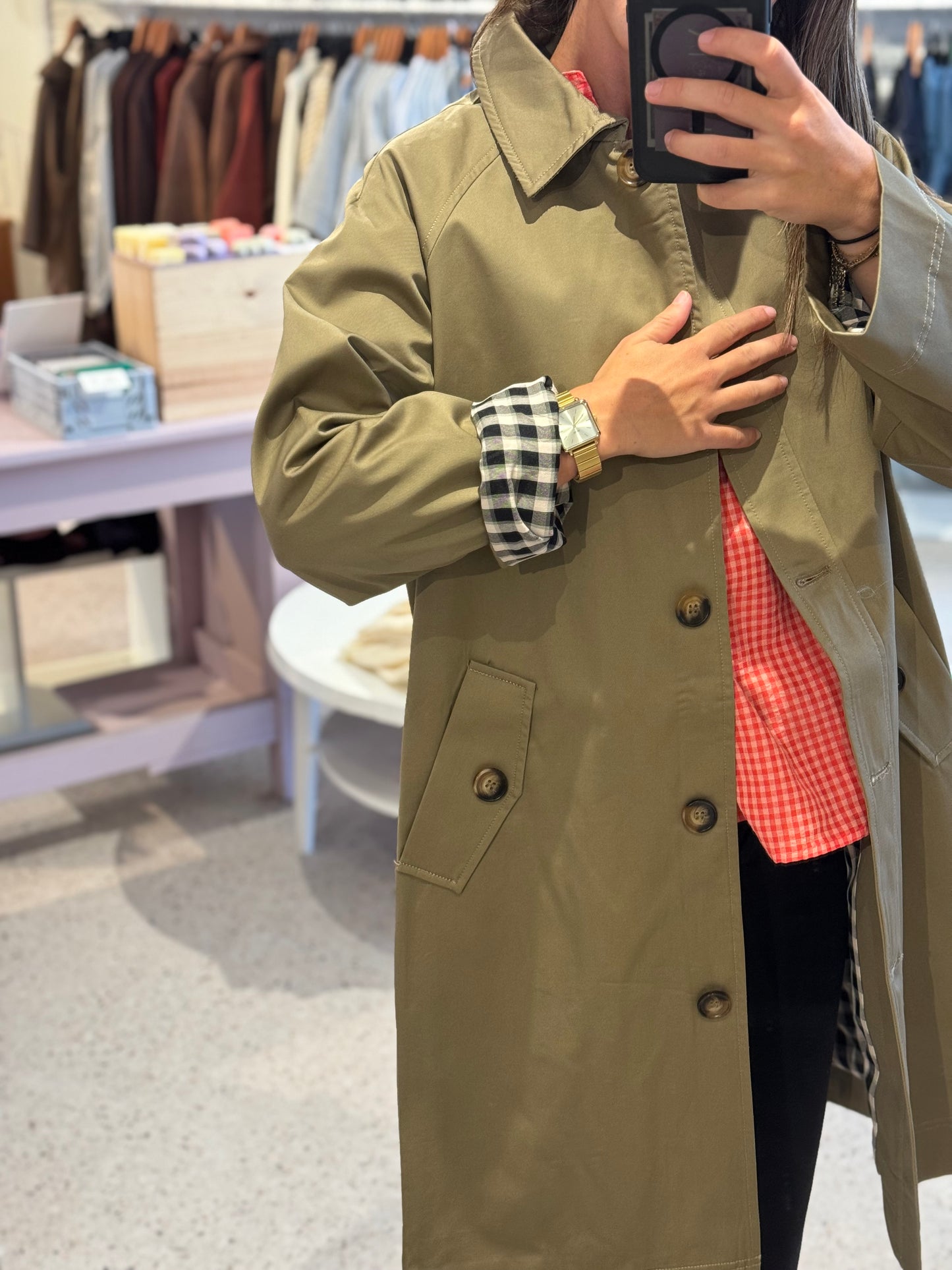 Khaki trench
