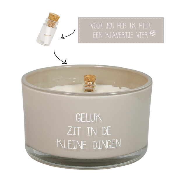 Geluk zit in de kleine dingen