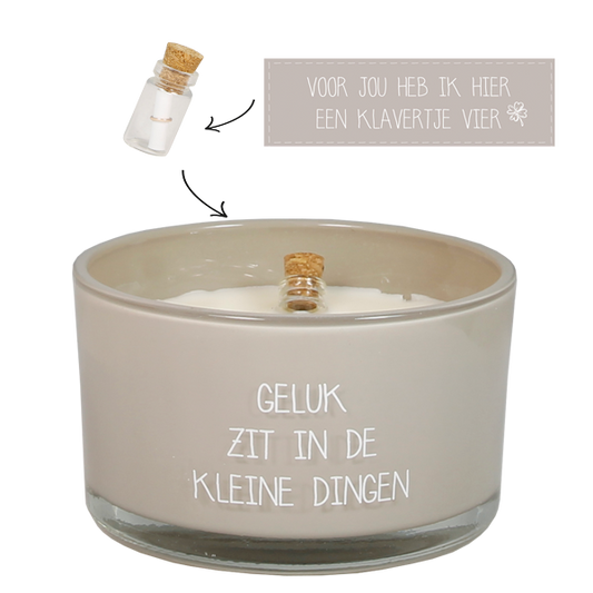 Geluk zit in de kleine dingen